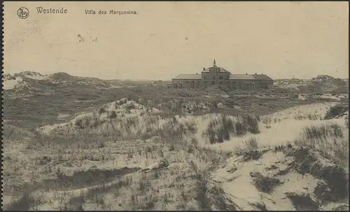 Carte de la vue Feldpost Westende/Villa sur la plage, 2.11.17 n. Birth/Niederkrachten
