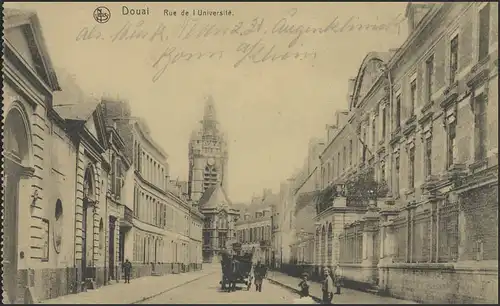 Carte de vue Feldpost Douai / Universitätsstraße,Bonn 22.5.17 n. Birth/Niederk.