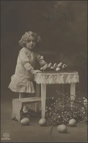 Ansichtskarte Ostergrüße, Niederkrüchten/Kreis Erkelenz 31.3.1918 nach Birth