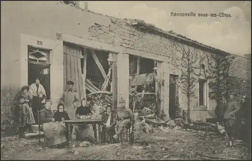 Carte de vue Poste de champ Hannonville sous-les-Cotes, comp. fusil de mailles 29.10.16