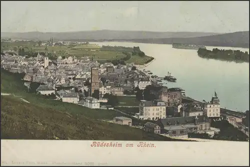 Ansichtskarte Rüdesheim am Rhein, ungebraucht ca. 1900