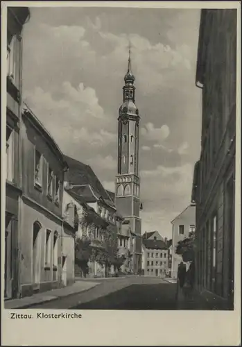 Carte de vue Zittau: église du monastère, Zittau 5.2.1954