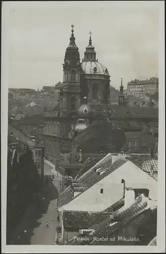 Carte de vue Prague/Tchécoslovaquie: Église Saint-Niklolaus, Prague-Praha 23.10.1930