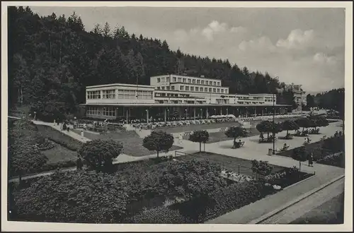 Ansichtskarte Luhacovice/Tschechoslowakei: Gesellschaftshaus, 4.6.1938