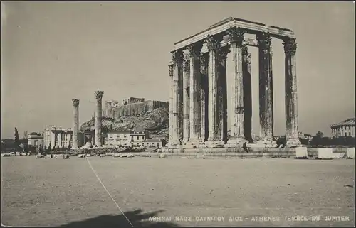 Ansichtskarte Athen: Der Jupiter-Tempel, Athen/Griechenland 1929