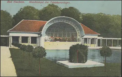 Carte de Bad Nauheim: Temple musical des établissements de cures d'alcool, Friedberg 24.2.13