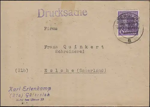 37I Band Drucksache GÜTERSLOH 27.7.1948 - Leimangebot nach der Währungsreform