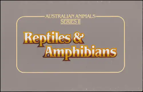  Australien Reptilien und Amphibien Serie II mit 826-829 Satz 1983 im Folder