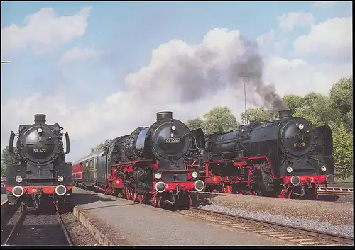 AK Parade des Flocomomotives de vapeur du musée 1.9.1985, SSt Munich Museum 20.10.06