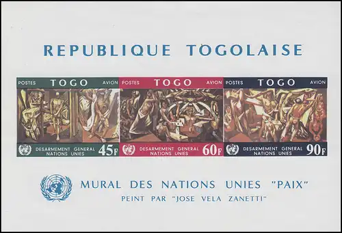 Togo: Mur de la PAIX des Nations Unies par Jose Vela Zanetti, Block **