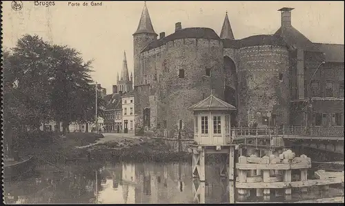 Belgien Ansichtskarte Brügge / Brugge / Bruges - Port de Gand, BRUGGE 20.6.1924