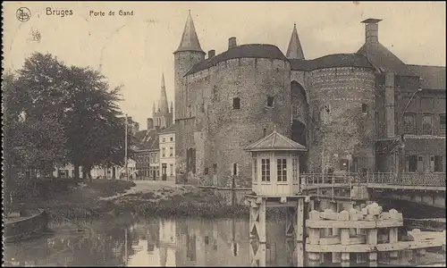 Belgien Ansichtskarte Brügge / Brugge / Bruges - Port de Gand ST. TRUIDEN 9.2.15