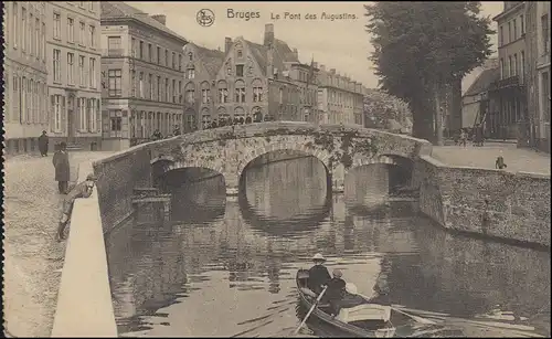 Belgique Carte de vue Bruges / Brugge / Bruxelles - La Pont des Augustins, 24.10.24