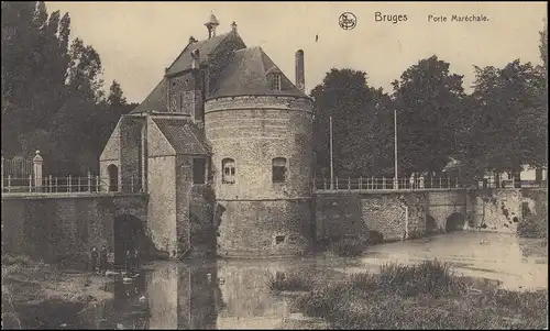 Belgique Carte de vue Bruges / Brugge / Bruxelles - Porte Marecale, 1.7.1924