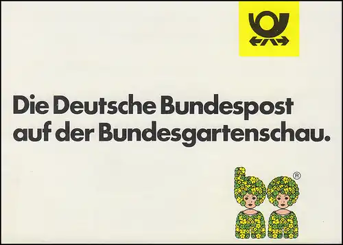 Carte pliante Bundespost au Bundesgartensau Postbankservice, SSt BONN 3.9.79