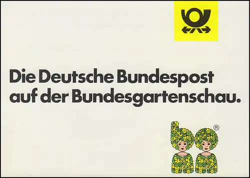 Klappkarte Bundespost auf der Bundesgartenschau Postbankservice, SSt BONN 3.9.79