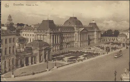 Belgique Carte de Bruxelles: Le Palais Royal - Château de Laken, 15.9.1926