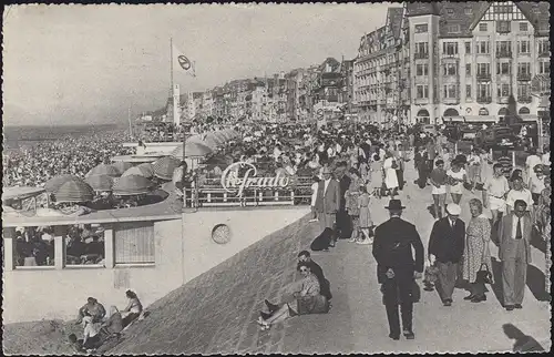 Belgien Ansichtskarte Knokke-Zoute: Strandpassage von Prado, KNOKKE 16.8.1952