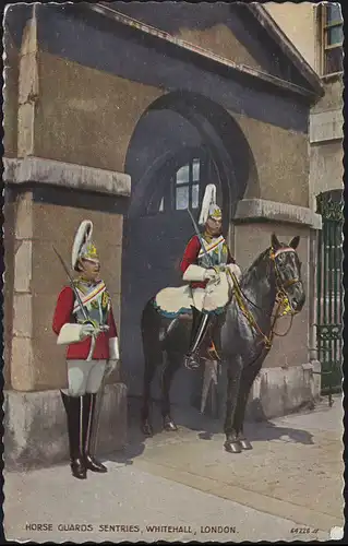 Angleterre AK Garde / poste de garde Horse Guards Sentries, Whitehall. Londres, 30.7.63