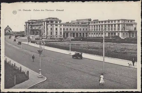 Belgien Ansichtskarte Ostende / Ostend: Thermalbad, gelaufen 20.7.1950