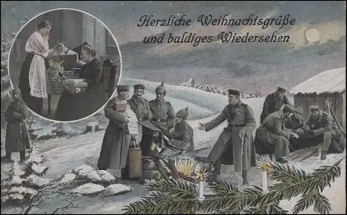 Carte de visite Front de Noël - Patrie, KEMPTEN 19.12.14 après Simmerberg