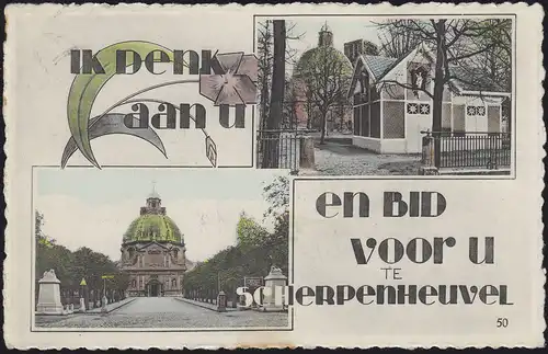 Belgique Carte de vue Scherpenheuvel, couru le 16.8.1953