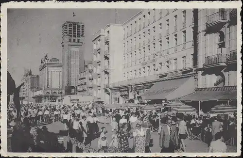 Belgien Ansichtskarte Blankenberge - In der Stadt, gelaufen 1952