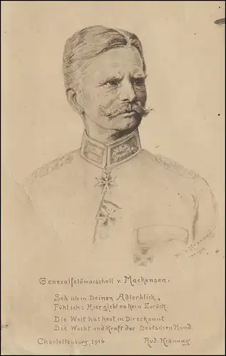 Wofa-AK Generalfeldmaréchal August von Mackensen, EUTIN 31.12.16 n. Westerstede