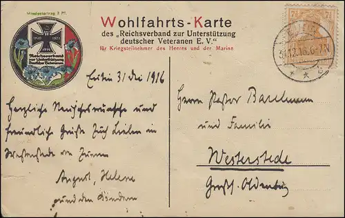 Wofa-AK Generalfeldmaréchal August von Mackensen, EUTIN 31.12.16 n. Westerstede