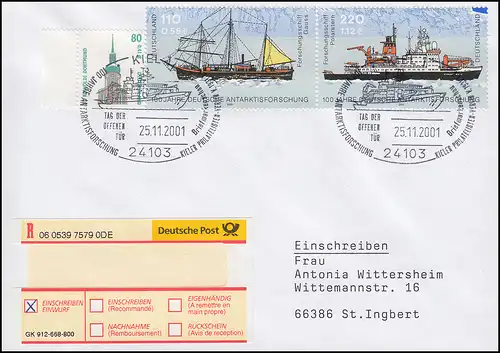 2229-2230 Antarktisforschung Gauß & Polarstern, R-Bf Kiel Polarstern 25.11.2001