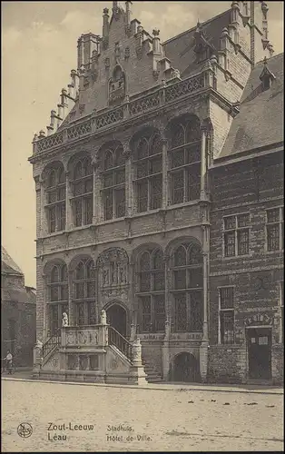 Belgique Carte de visite Zoutleeuw Stadhuis / Leau Hotel de Ville, ZOUT-LEEUW 1930