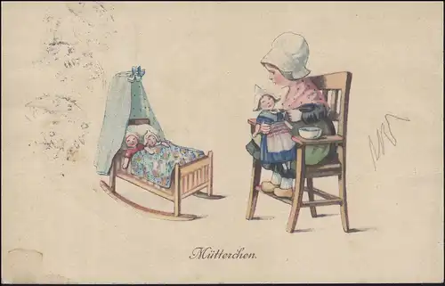 111A Ludwig imprimé MeF sur carte visuelle Mères, POSSENHOFEN 31.8.1917