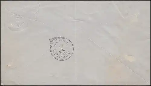 Wurtemberg -Volume U 29X de RAUEN / NECKAR 23.8.1883 n. KIRCHHEIM 23/08/83