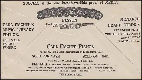 USA-Brief Carl Fischer Musik Publisher / Musical Agent MiF NEW YORK 6.6.1921