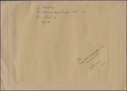 Block 22 Grenzöffnung & Maueröffnung 1990 MeF Orts-Eil-Brief SSt Berlin 9.11.90