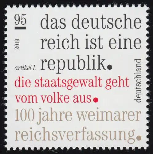 3488 Weimarer Reichsverfassung, ** postfrisch