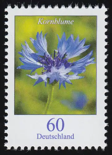 3468 Blume Kornblume 60 Cent, nassklebend, ** postfrisch