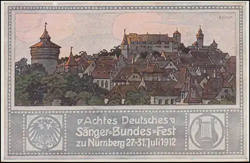 VIII. La fête des chanteurs allemands Nuremberg 29.7.12, le château de Nuernberg sur PP 27