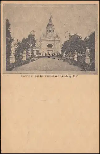 Bayern P 48/01 Exposition du Land sans initiales: Blanko-St Nuremberg 26.9.1896