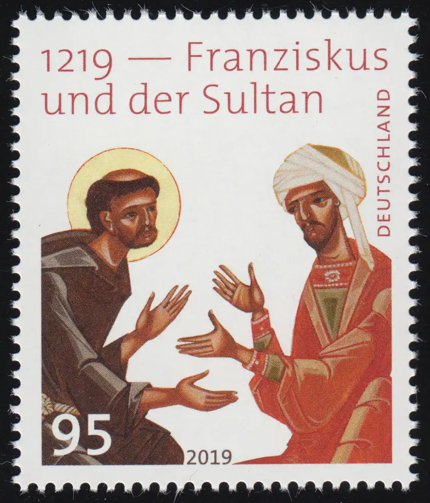 3498 Thema 1219 - Franziskus und der Sultan, ** postfrisch