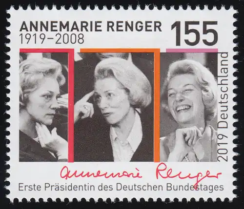3499 Annemarie Renger, ** postfrisch