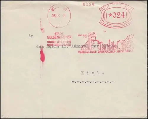 AFS Ville de Gelsenkirchen 23.8.34 Charbon et fer leur base, Hans-Sachs-Haus