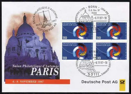 Document d'exposition n° 25 SALON PHILATELIQUE Paris 1997