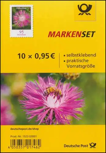 FB 90a Blume Flockenblume, Folienblatt mit 10x 3483, -03001, postfrisch **