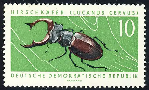 978 Animaux protégés Coléoptères du cerf 10 Pf **