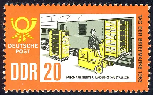 999 Tag der Briefmarke Gabelstapler 20 Pf **