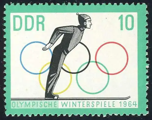 1001 Olymp. Winterspiele Absprung 10 Pf **