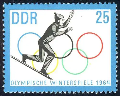 1003 Jeux olympiques Jeu d'hiver Saut 25 Pf **