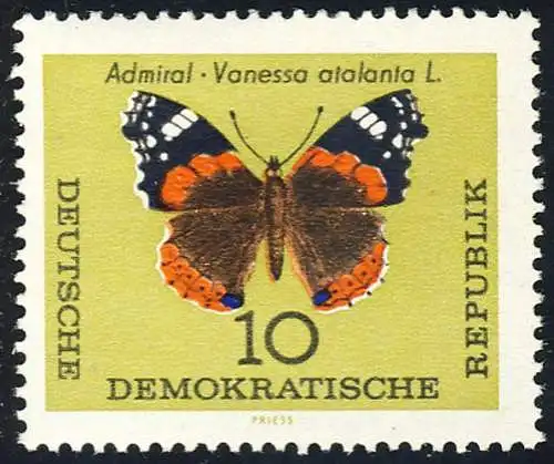 1004 Schmetterlinge Admiral 10 Pf **