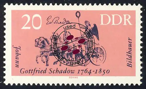 1009 Berühmte Künstler  Schadow 20 Pf O